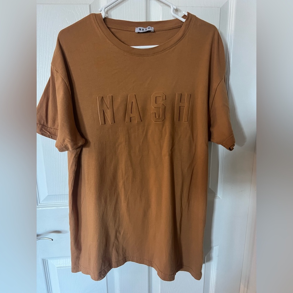 Nash Collection Vanderbilt University T Shirt Brown Raised Letters Sz XL